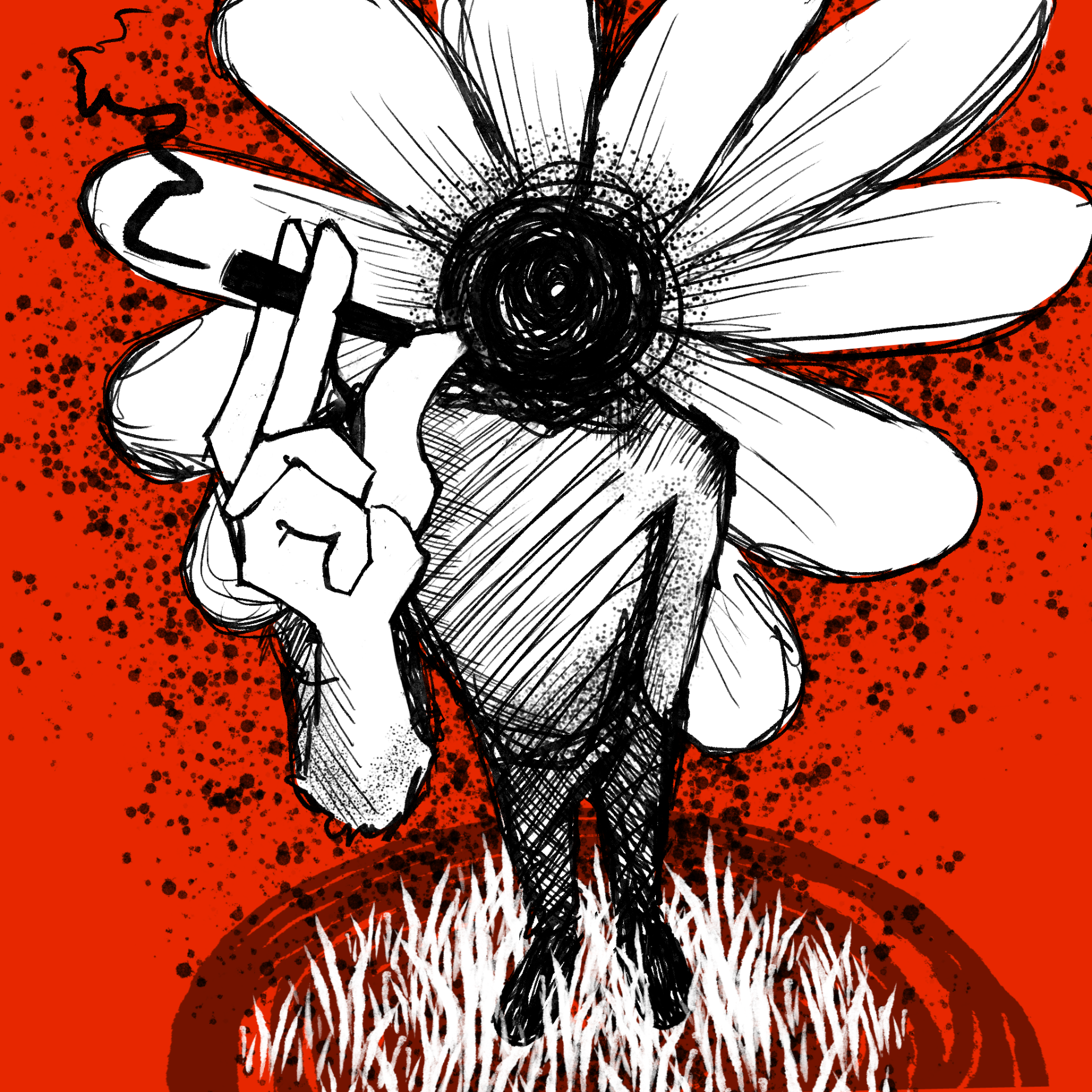 Flower Boy with smoke